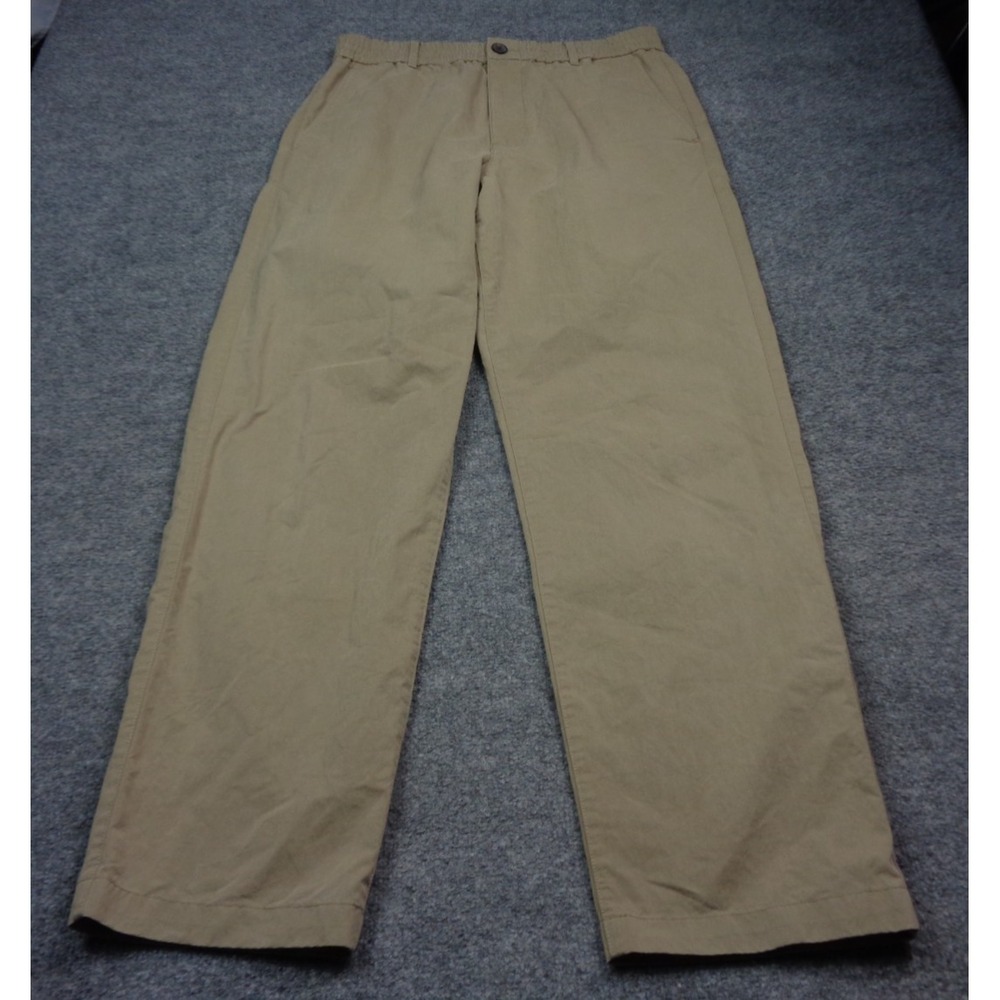 Madewell Stretch Pant Size M Khaki Tan Drawstring Wide Leg Relaxed Comfort